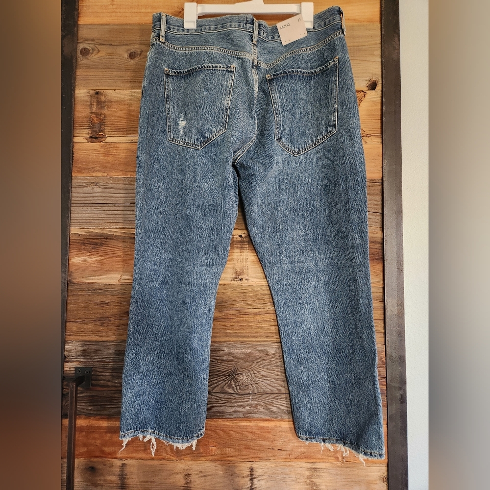 NWT Agolde | Riley High Rise straight Crop Jeans | Size 33 Frequency - Picture 8 of 8